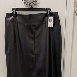 Faux leather skirt